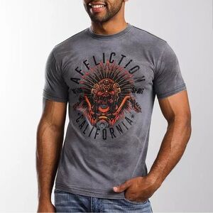 American Customs Ancient Rumble T-Shirt L Grunge Moto